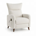 Poltrona reclinabile elettrica beige in poliestere con telecomando 82 x 92 x 105 cm