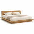 Letto matrimoniale con testiera in legno massello naturale rettangolare per materasso 160 x 200 cm 180 x 215 x 85 cm
