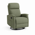 Poltrona reclinabile girevole verde in poliestere 82 x 90 x 105 cm