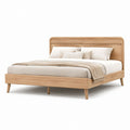Letto matrimoniale struttura in legno massello di quercia naturale rettangolare per materasso 160 x 200 cm dimensioni esterne 170 x 212 x 105 cm